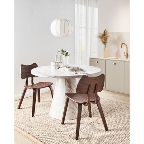 Lot De 2 Chaises De Salle à Manger Diana Bois Marron Foncé