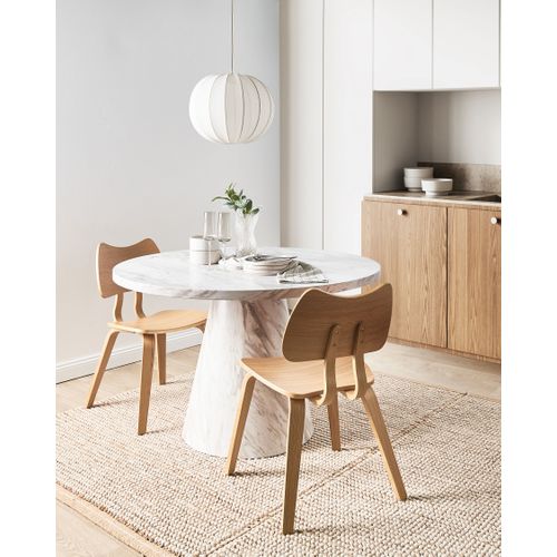 Lot De 2 Chaises De Salle à Manger Diana Bois Marron Clair