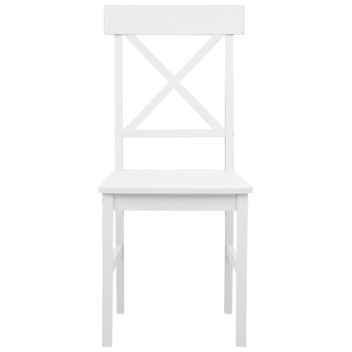 Lot De 2 Chaises De Salle à Manger Barlee Bois De Peuplier Blanc