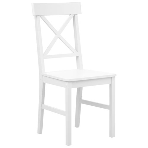Lot De 2 Chaises De Salle à Manger Barlee Bois De Peuplier Blanc