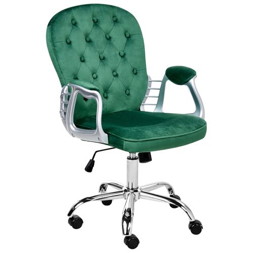 Chaise De Bureau Princess Velours Vert
