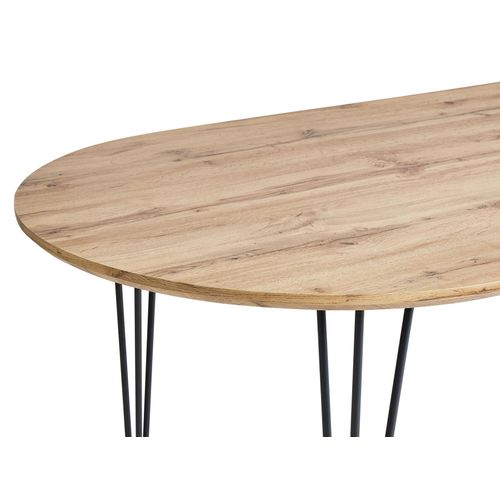 Table De Repas Cavell Marron Clair 160 Cm 90 Cm