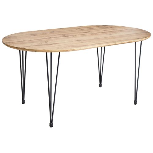 Table De Repas Cavell Marron Clair 160 Cm 90 Cm