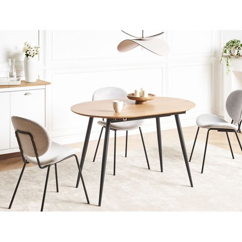 Table De Salle à Manger Extensible Clavet Marron Clair 120/160 Cm 80 Cm