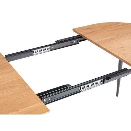 Table De Salle à Manger Extensible Clavet Marron Clair 120/160 Cm 80 Cm