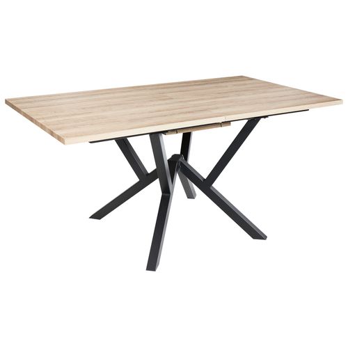 Table De Salle à Manger Extensible Ansell Marron Clair 160/200 Cm 90 Cm