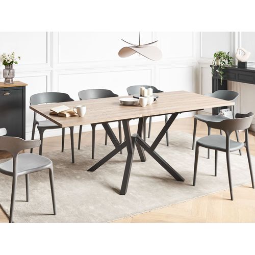 Table De Salle à Manger Extensible Ansell Marron Clair 160/200 Cm 90 Cm