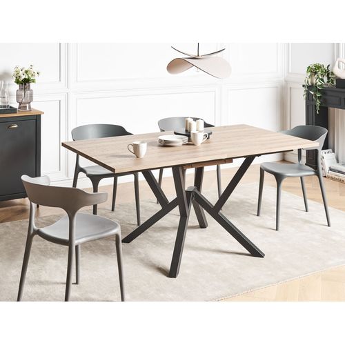 Table De Salle à Manger Extensible Ansell Marron Clair 160/200 Cm 90 Cm