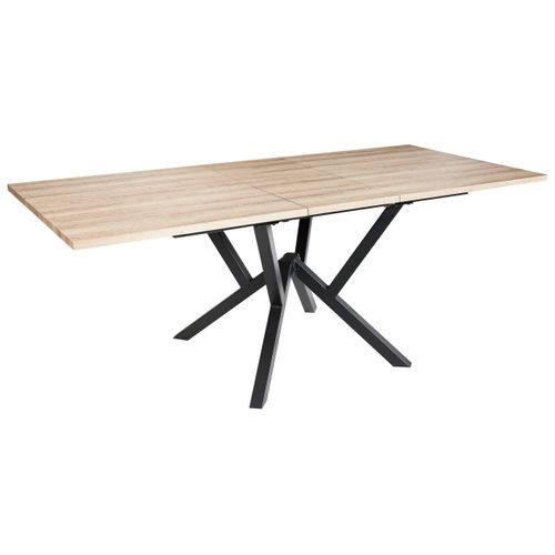 Table De Salle à Manger Extensible Ansell Marron Clair 160/200 Cm 90 Cm