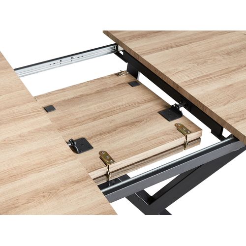 Table De Salle à Manger Extensible Ansell Marron Clair 160/200 Cm 90 Cm