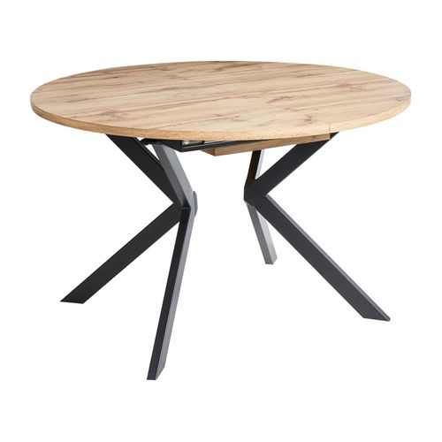 Table De Salle à Manger Extensible Carlea Marron Clair 120/160 Cm 120 Cm