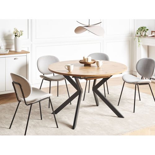 Table De Salle à Manger Extensible Carlea Marron Clair 120/160 Cm 120 Cm