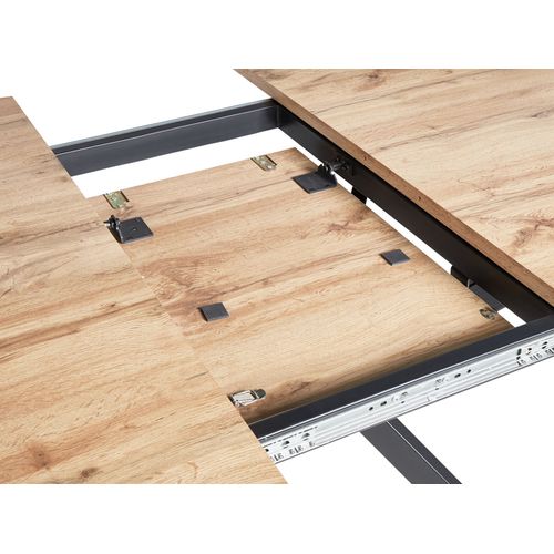 Table De Salle à Manger Extensible Carlea Marron Clair 120/160 Cm 120 Cm