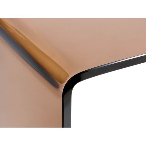 Table Basse Kendall Verre De Sécurité Marron