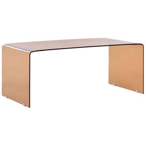 Table Basse Kendall Verre De Sécurité Marron