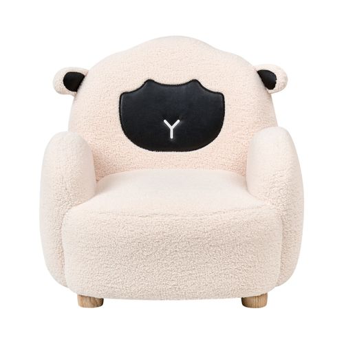 Fauteuil Pour Enfants Mouton Ula Bouclé Blanc Cassé
