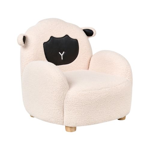 Fauteuil Pour Enfants Mouton Ula Bouclé Blanc Cassé