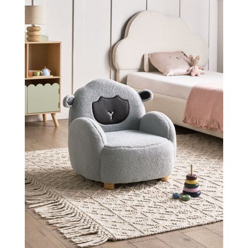 Fauteuil Pour Enfants Mouton Ula Bouclé Gris