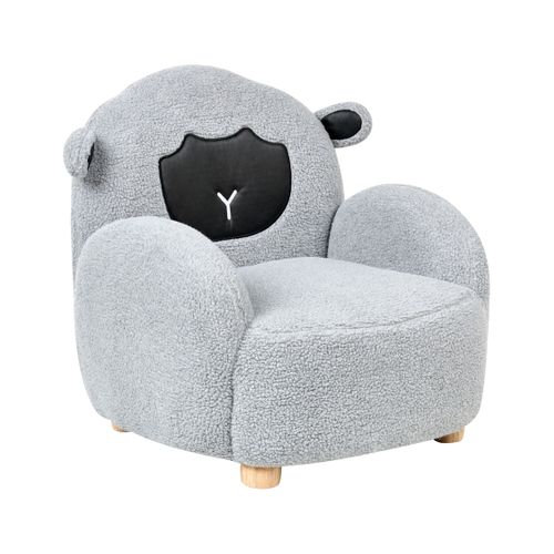 Fauteuil Pour Enfants Mouton Ula Bouclé Gris