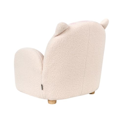 Fauteuil Pour Enfants Chat Zoar Bouclé Blanc Cassé