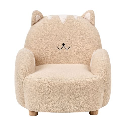 Fauteuil Pour Enfants Chat Zoar Bouclé Beige