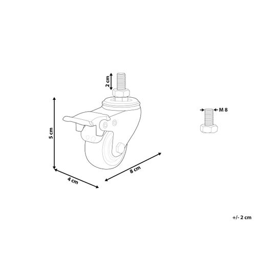 Lot De 4 Roulettes Pour Bureau D'angle Destines Noir
