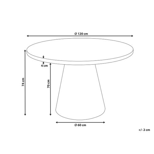 Table De Repas Mere Marbre Blanc 120 Cm 120 Cm