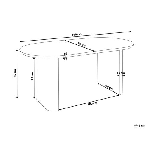 Table De Repas Moberly Blanc 180 Cm 90 Cm