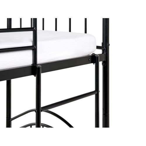 Lit Superposé Métal Chartres 90 X 200 Cm Noir