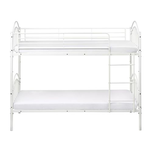 Lit Superposé Métal Chartres 90 X 200 Cm Blanc