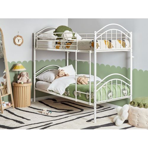 Lit Superposé Métal Chartres 90 X 200 Cm Blanc