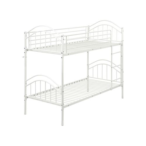 Lit Superposé Métal Chartres 90 X 200 Cm Blanc