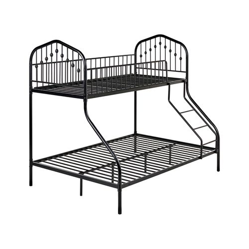 Lit Superposé Métal Chamonix 90/140 X 200 Cm Noir