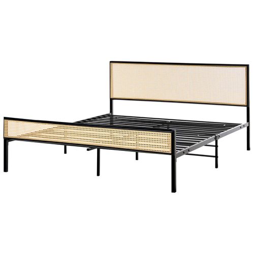 Lit Avec Sommier Avanton 160 X 200 Cm Noir