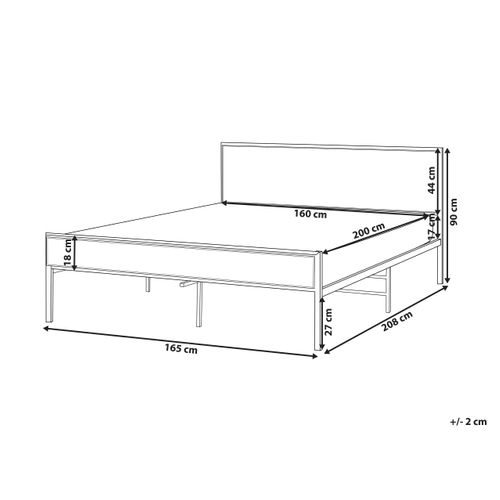 Lit Avec Sommier Avanton 160 X 200 Cm Noir