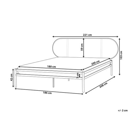 Lit Avec Sommier Boulin 180 X 200 Cm Noir