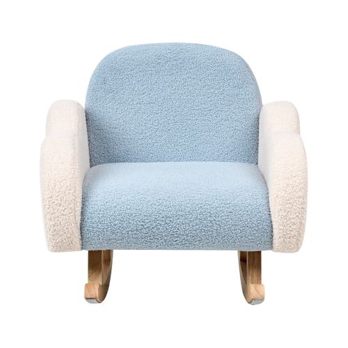 Chaise à Bascule Pour Enfants Nuage Skare Bouclé Bleu Clair