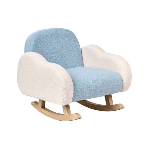Chaise à Bascule Pour Enfants Nuage Skare Bouclé Bleu Clair