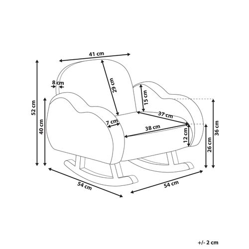 Chaise à Bascule Pour Enfants Nuage Skare Bouclé Bleu Clair