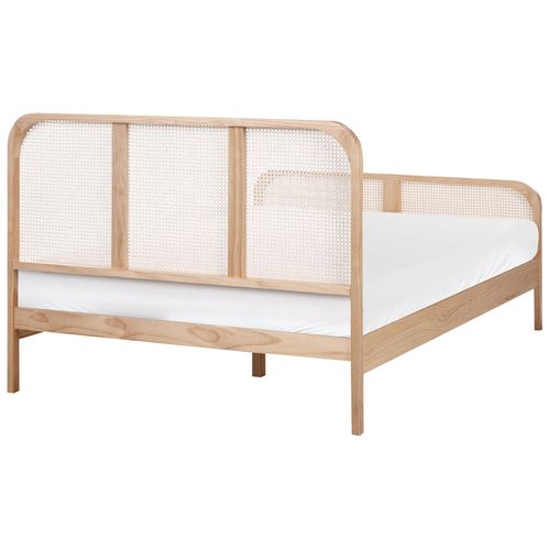 Lit Avec Sommier Bois De Pin Gonfaron 140 X 200 Cm Marron Clair