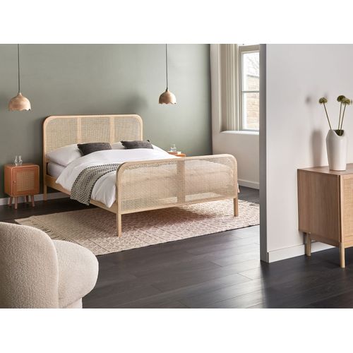 Lit Avec Sommier Bois De Pin Gonfaron 140 X 200 Cm Marron Clair