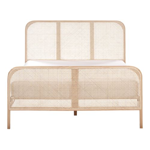 Lit Avec Sommier Bois De Pin Gonfaron 140 X 200 Cm Marron Clair