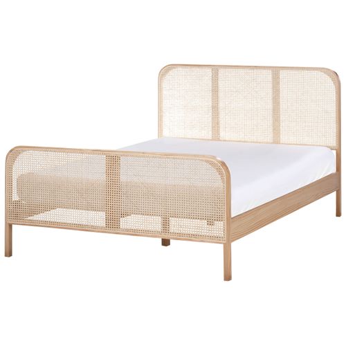 Lit Avec Sommier Bois De Pin Gonfaron 140 X 200 Cm Marron Clair