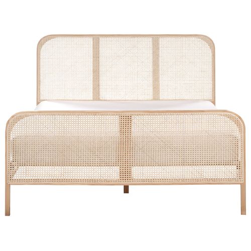 Lit Avec Sommier Bois De Pin Gonfaron 160 X 200 Cm Marron Clair