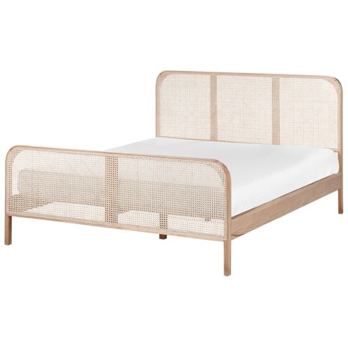 Lit Avec Sommier Bois De Pin Gonfaron 160 X 200 Cm Marron Clair