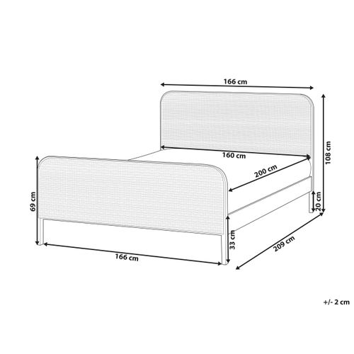 Lit Avec Sommier Bois De Pin Gonfaron 160 X 200 Cm Marron Clair