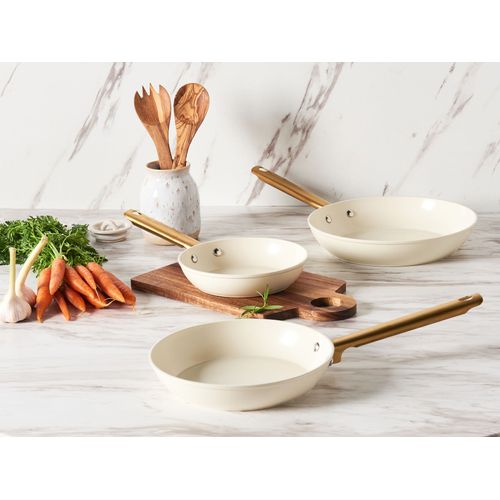 Ensemble De 3 Poêles à Frire Elite Pro Blanc Cassé