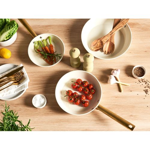 Ensemble De 3 Poêles à Frire Elite Pro Blanc Cassé