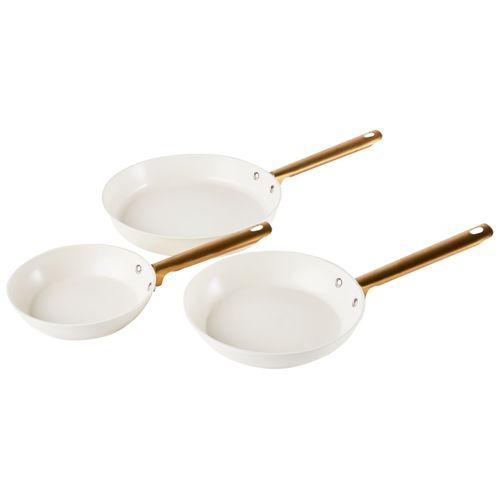 Ensemble De 3 Poêles à Frire Elite Pro Blanc Cassé