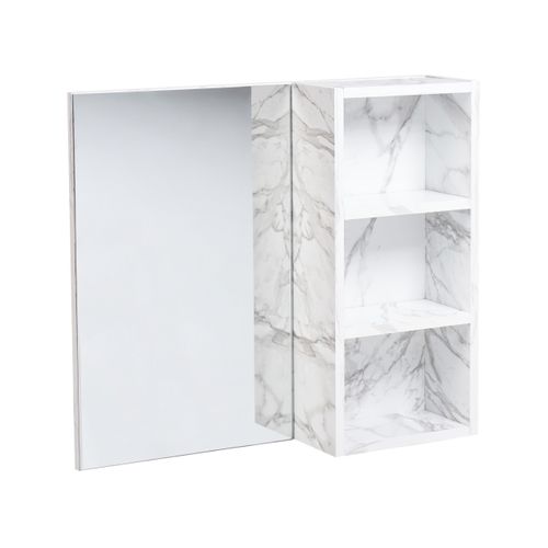 Armoire De Toilette Murale Joinville 60 Cm 54 Cm Marbre Blanc